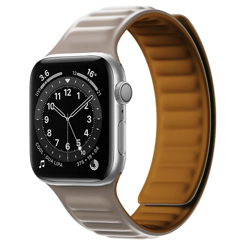 Silicone magnetic watch strap for 38/40mm and 42/44mm lugs in multiple colours