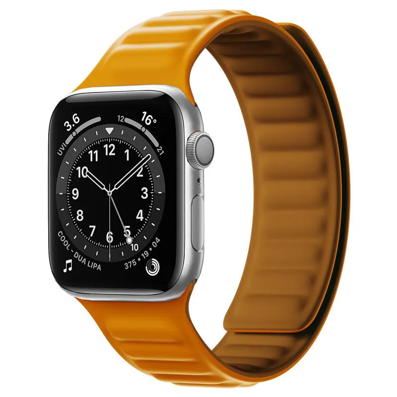 Silicone magnetic watch strap for 38/40mm and 42/44mm lugs in multiple colours