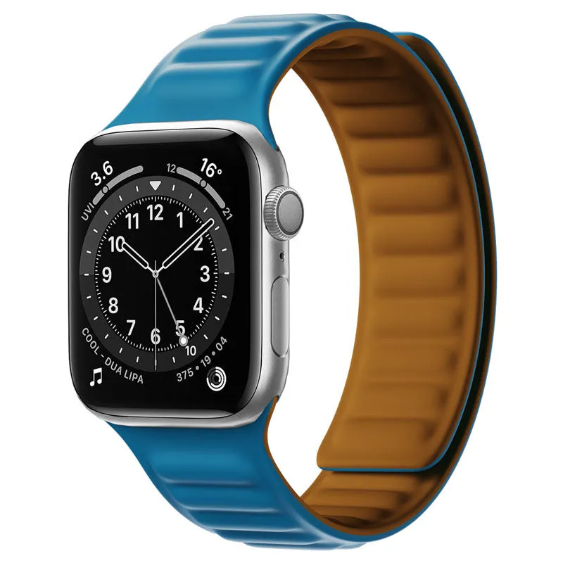 Silicone magnetic watch strap for 38/40mm and 42/44mm lugs in multiple colours