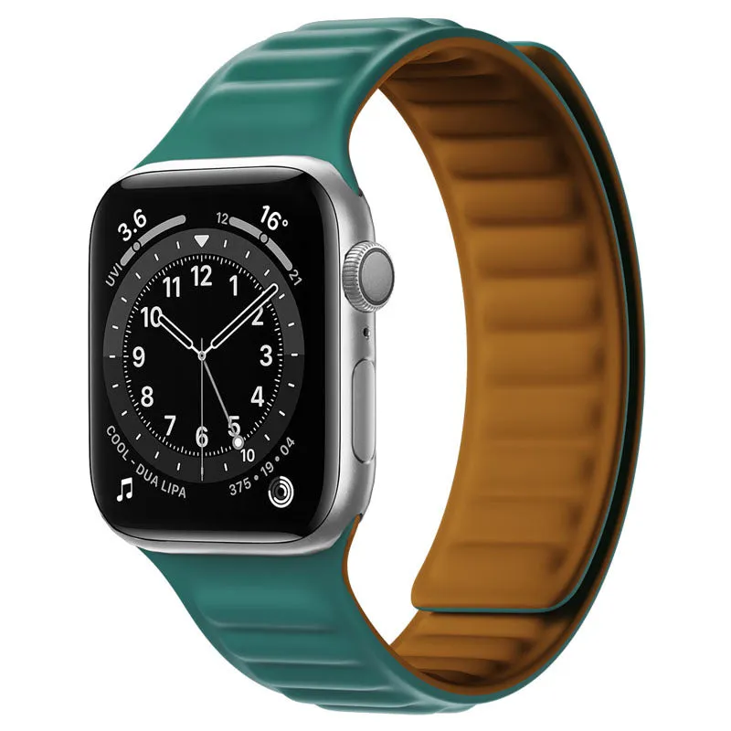 Silicone magnetic watch strap for 38/40mm and 42/44mm lugs in multiple colours