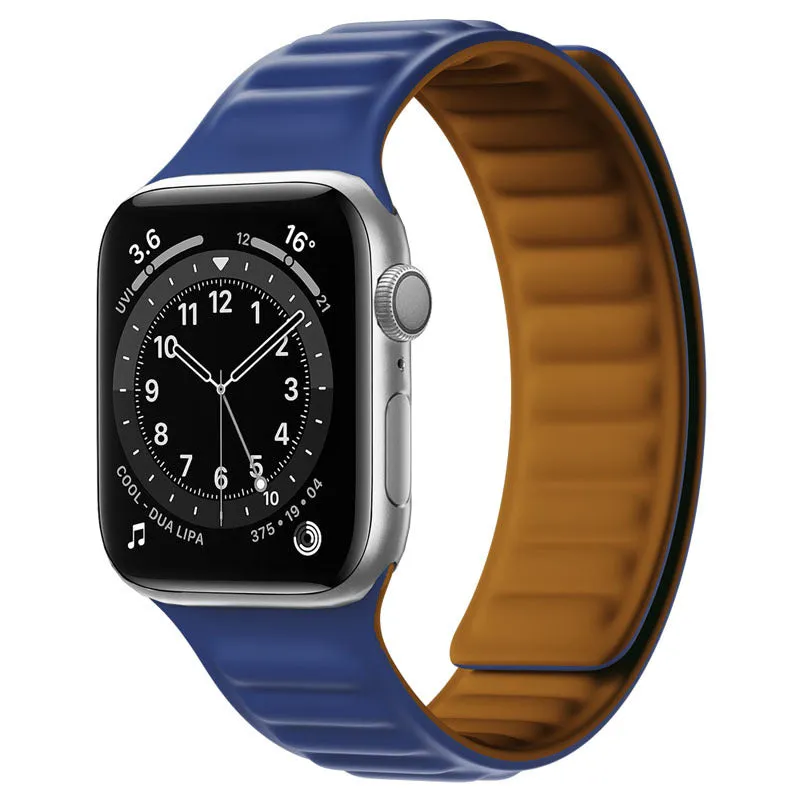 Silicone magnetic watch strap for 38/40mm and 42/44mm lugs in multiple colours
