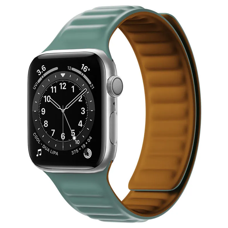 Silicone magnetic watch strap for 38/40mm and 42/44mm lugs in multiple colours