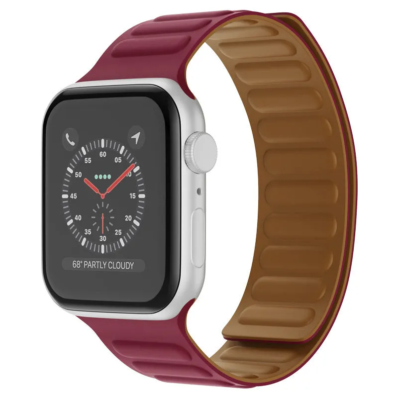 Silicone magnetic watch strap for 38/40mm and 42/44mm lugs in multiple colours
