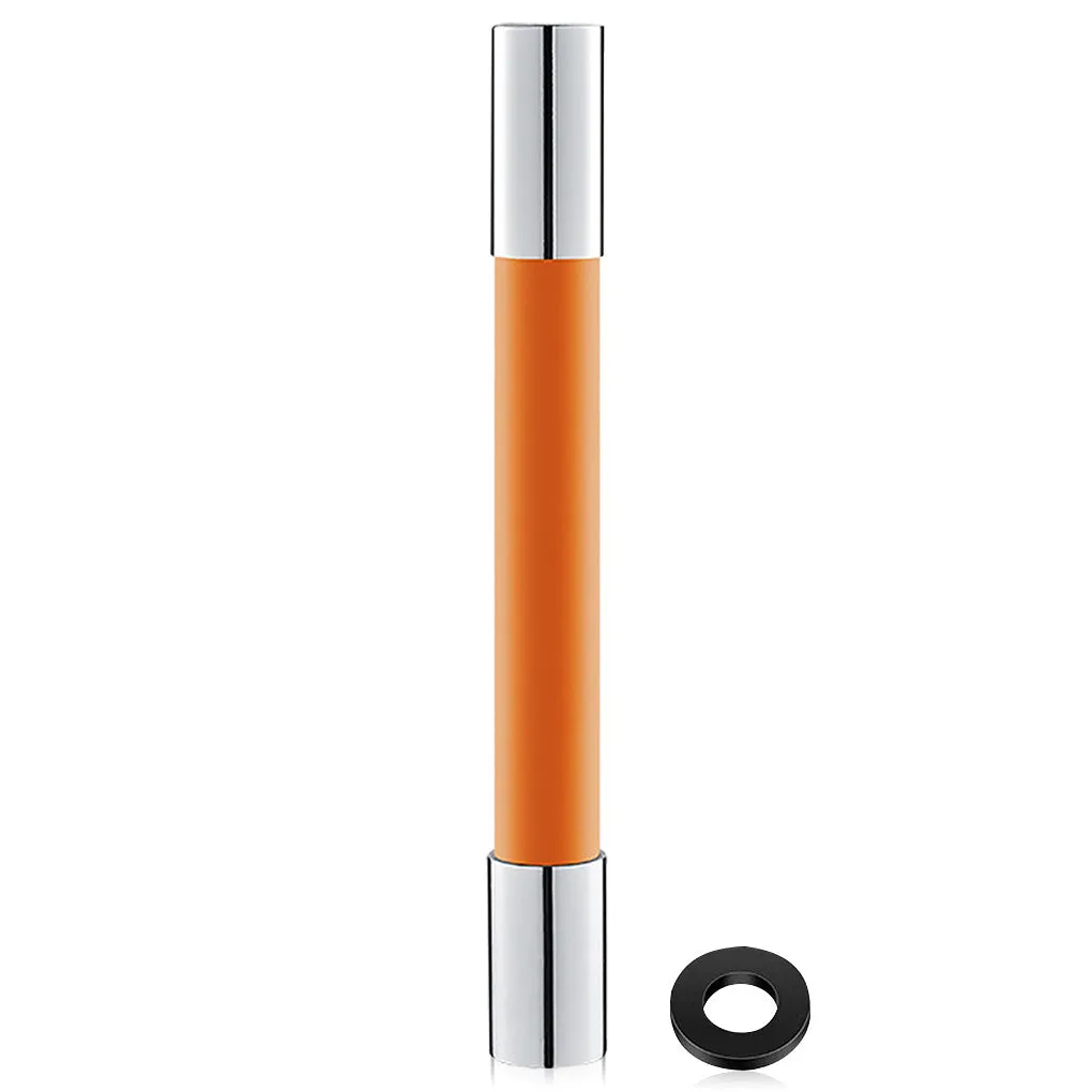 Black faucet extension extender with 360° rotation, stainless steel, 30 cm length, for bathroom basin