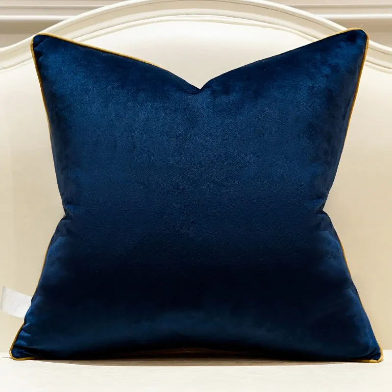 Embroidered plush throw pillow on modern light luxury sofa, 45x45cm or 50x50cm, with PP cotton filling