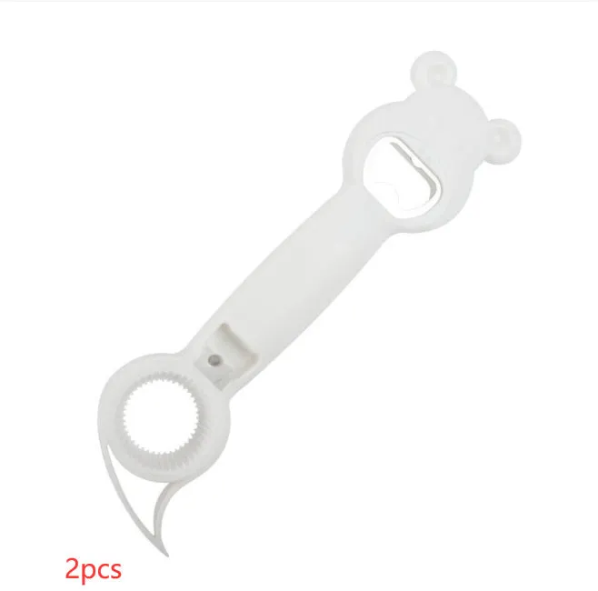 4-in-1 multifunctional stainless steel bottle opener jar opener can opener in gray blue colour