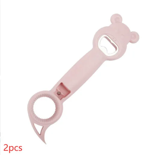 4-in-1 multifunctional stainless steel bottle opener jar opener can opener in gray blue colour