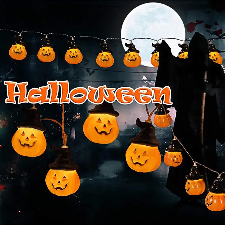Halloween decoration LED string lights 1.5m 10 lights battery operated flexible wire