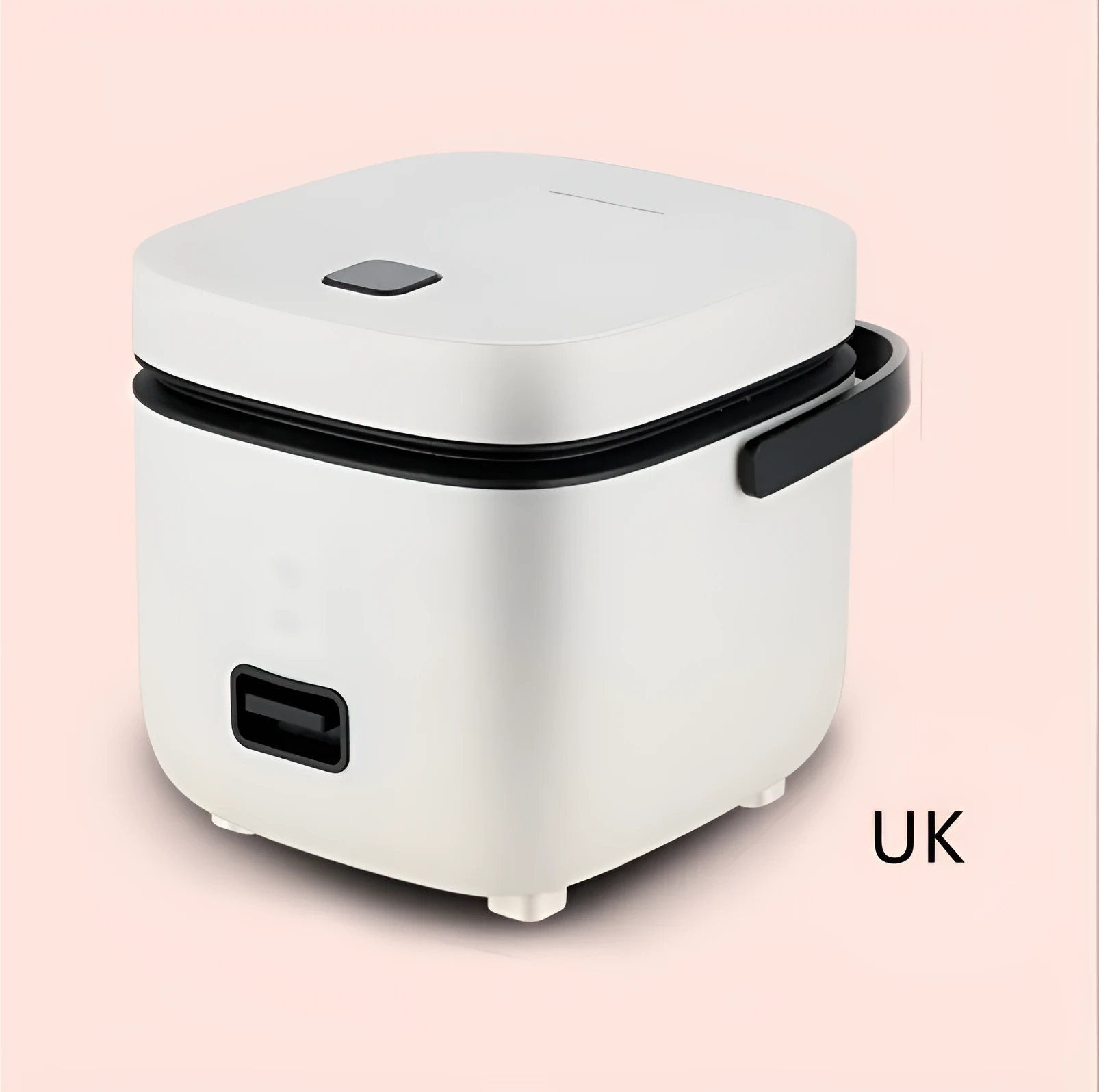 Mini rice cooker 1-2 litre 200W compact mechanical kitchen appliance in brown
