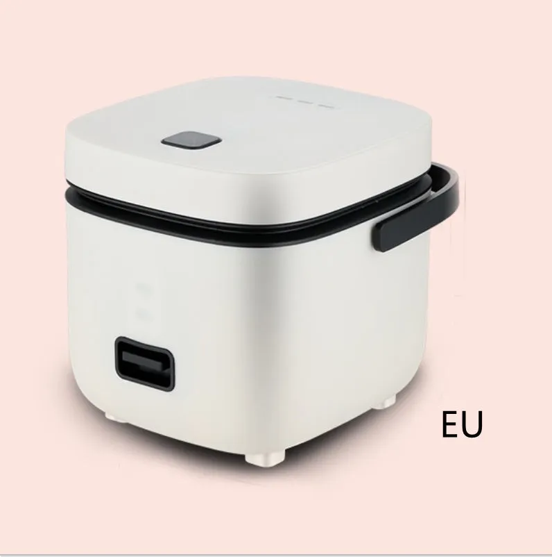 Mini rice cooker 1-2 litre 200W compact mechanical kitchen appliance in brown