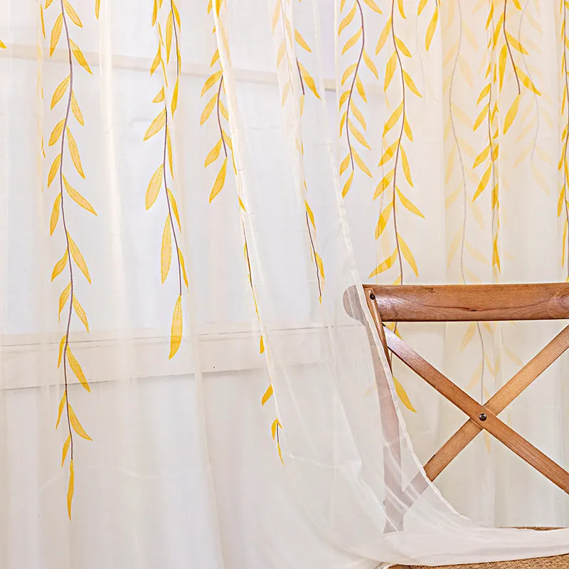Inverted willow wicker offset printing curtain for living room balcony window screen in green colour