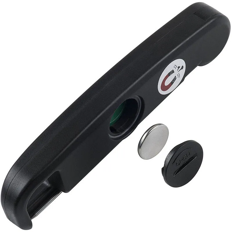 Digital food thermometer with ABS housing showing temperature reading on display, black colour, for meat and baking