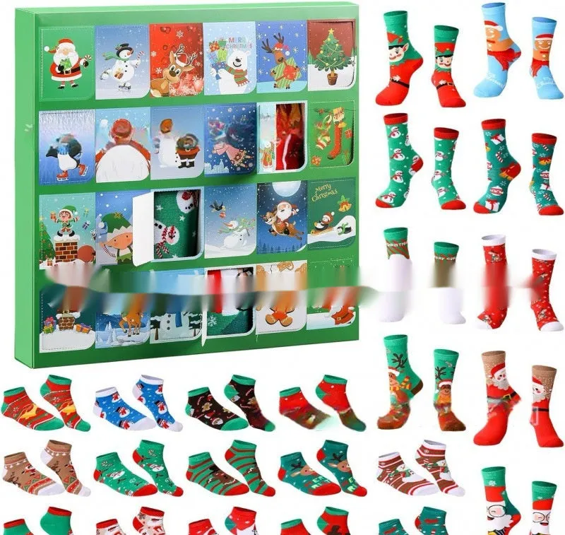 Christmas socks blind box resin craft decoration with Christmas stocking design