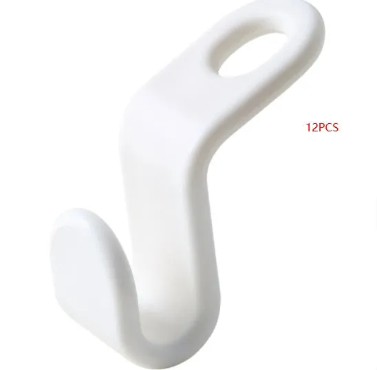 Plastic closet stack hanger hook 6-pack PP material 6x2cm for wardrobe organisation