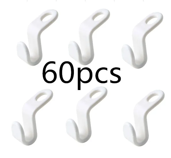 Plastic closet stack hanger hook 6-pack PP material 6x2cm for wardrobe organisation