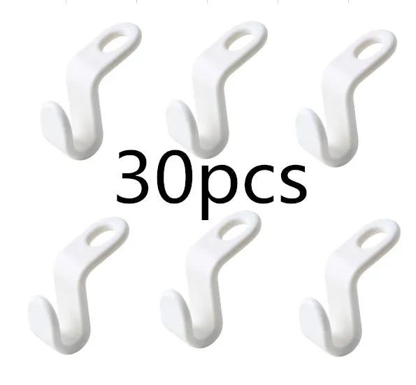 Plastic closet stack hanger hook 6-pack PP material 6x2cm for wardrobe organisation