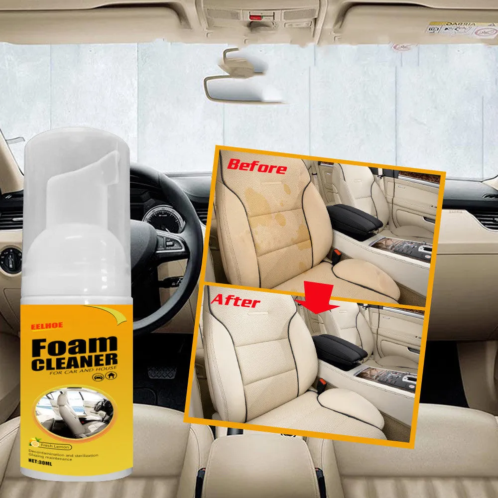 Car interior foam cleaner bottle 30ml for seats and fabric upholstery