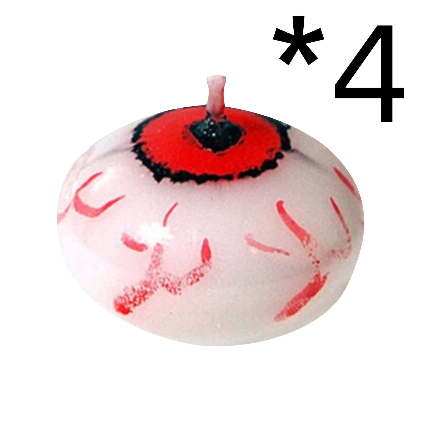 Red oval eyeball floating Halloween candle made from paraffin wax