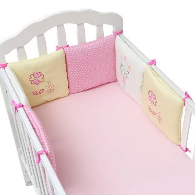 Baby bed free combination cotton bumper set with six 30x30cm pieces in crib