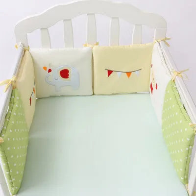 Baby bed free combination cotton bumper set with six 30x30cm pieces in crib