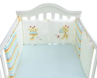 Baby bed free combination cotton bumper set with six 30x30cm pieces in crib