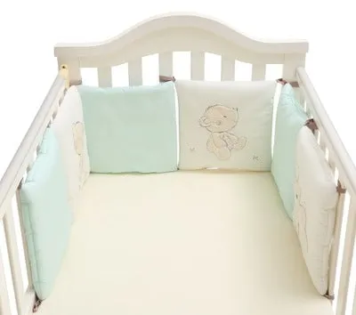 Baby bed free combination cotton bumper set with six 30x30cm pieces in crib