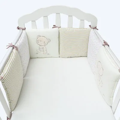 Baby bed free combination cotton bumper set with six 30x30cm pieces in crib