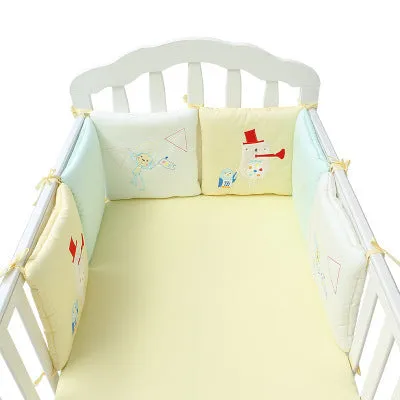 Baby bed free combination cotton bumper set with six 30x30cm pieces in crib