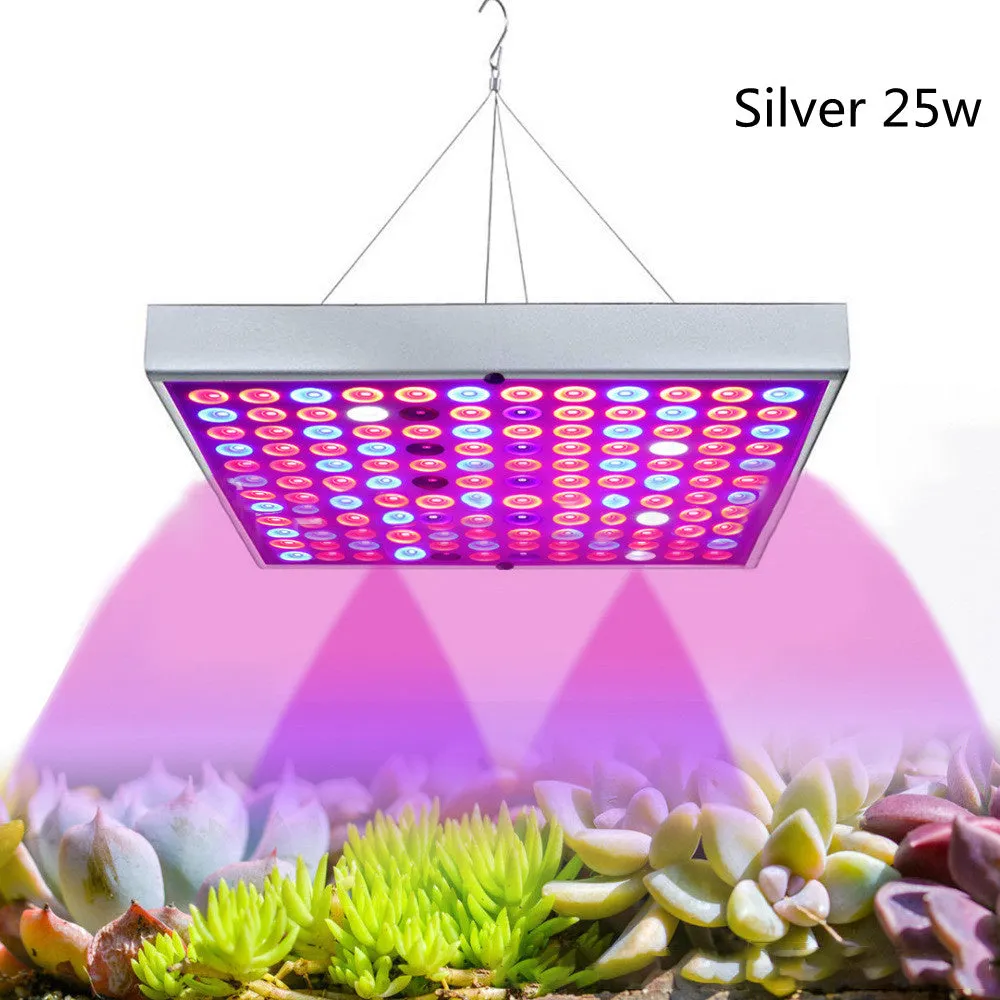 25W LED plant supplement light with 75 LEDs and steel hanging kit for greenhouse seedling use