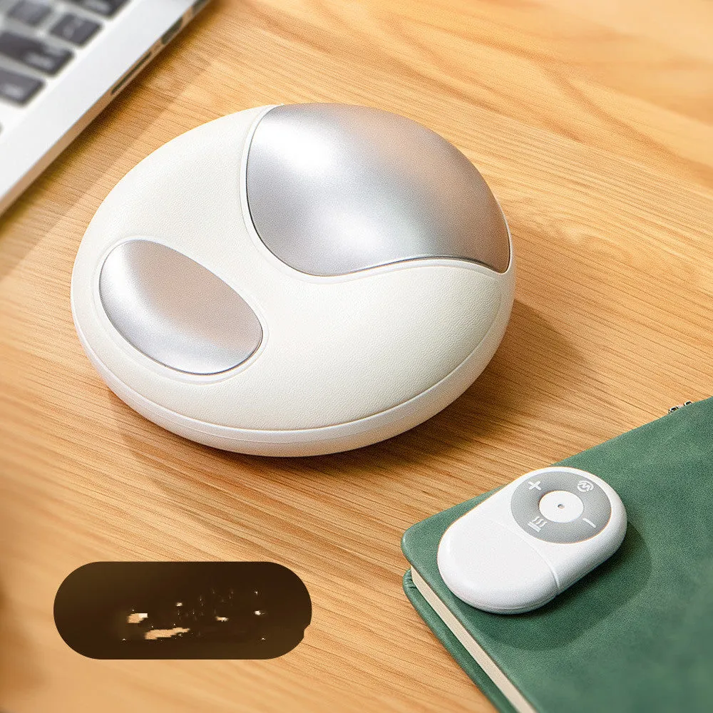 Smart electric hand massager in white with heating and pulse therapy functions for hand fatigue relief
