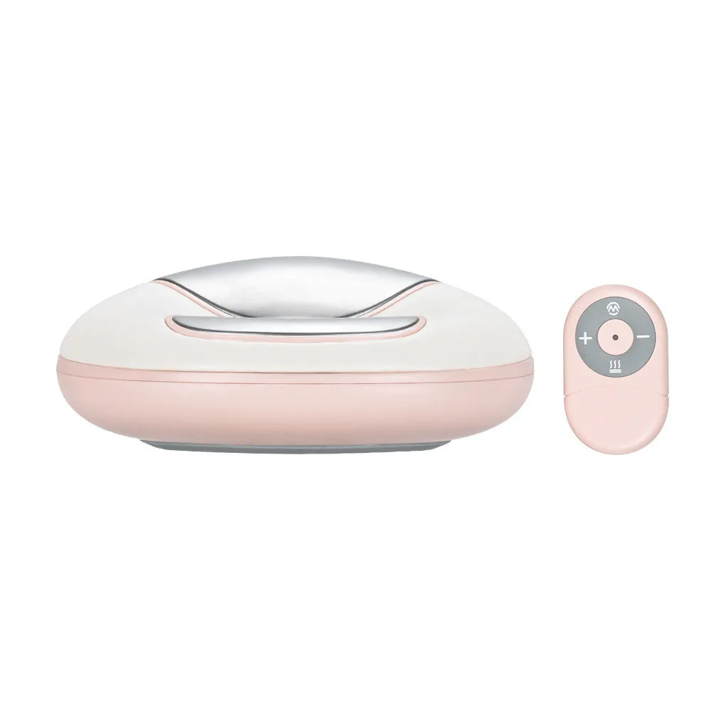 Smart electric hand massager in white with heating and pulse therapy functions for hand fatigue relief