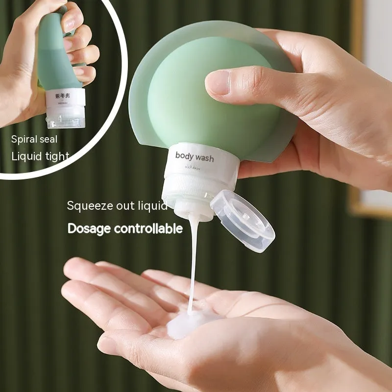 Silicone travel storage bottle set in mixed colours with stickers, 60ml and 90ml capacity, for shampoo and cosmetics