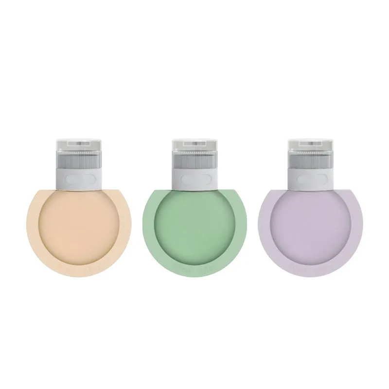 Silicone travel storage bottle set in mixed colours with stickers, 60ml and 90ml capacity, for shampoo and cosmetics