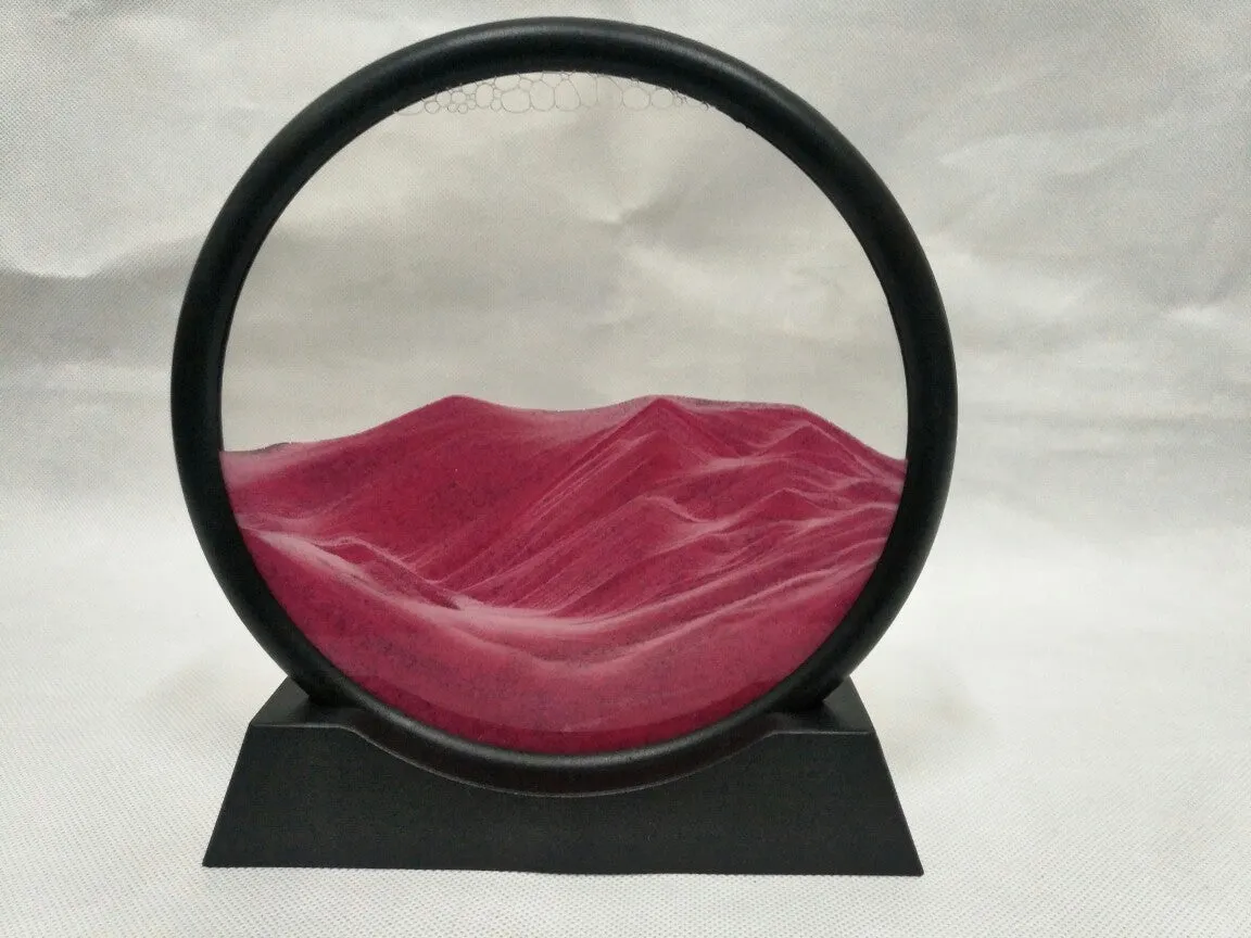 3D dynamic quicksand painting abstract New Chinese style glass decoration with polished surface