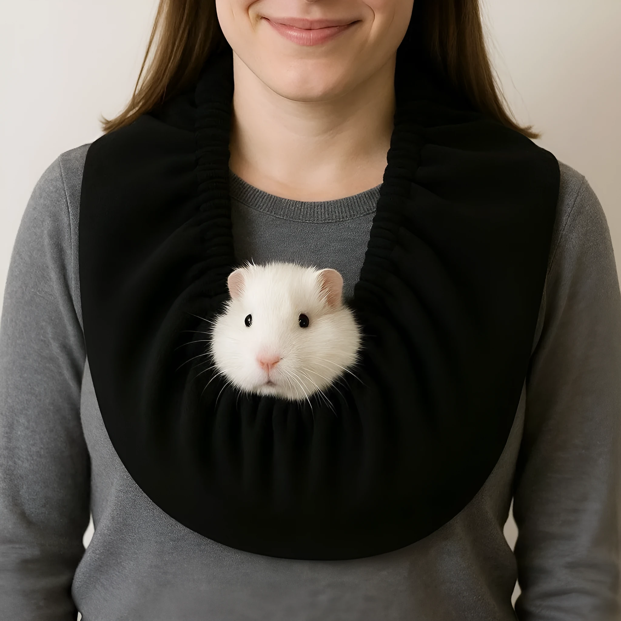Small animal portable scarf in red, blue, and black for dogs and cats, weighing 227g