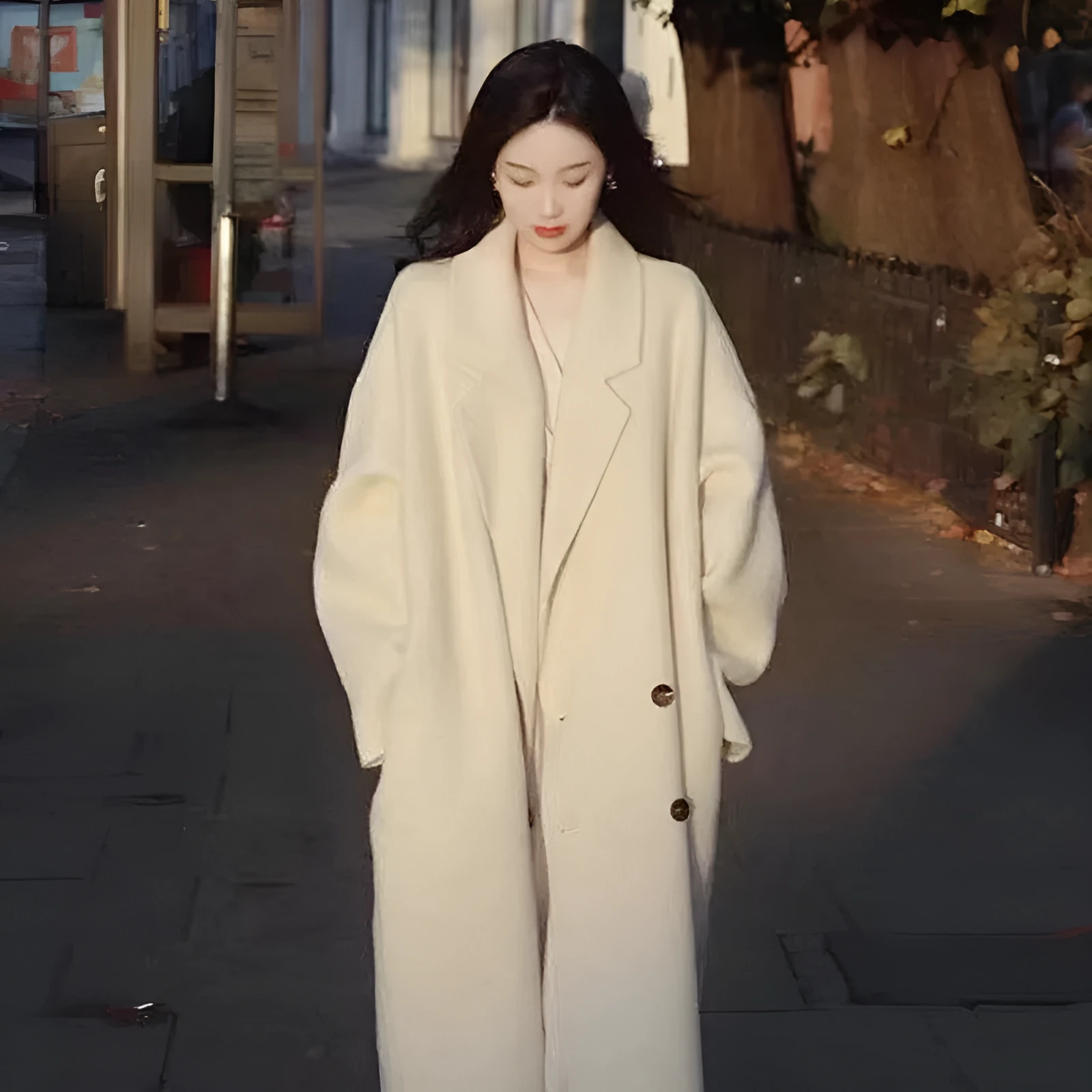 Women's High-Grade Woolen Coat Long Sleeve Conventional Sleeve Coat Black Apricot Camel Size S M L XL 2XL for Everyday Wear