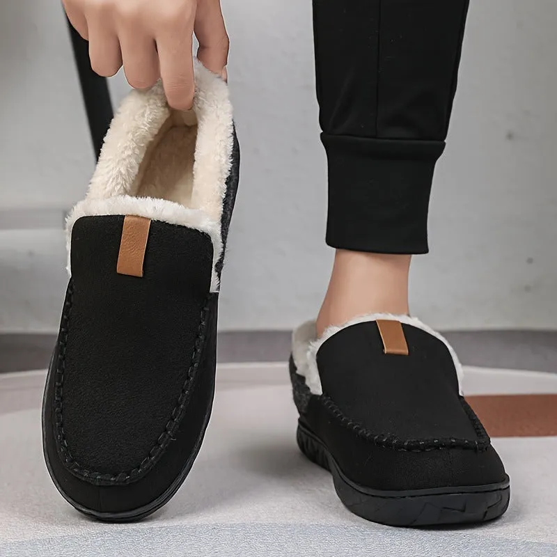Thickened EVA home slippers for men in minimalist casual style, available in black, brown, camel, gray, US sizes 7 to 15