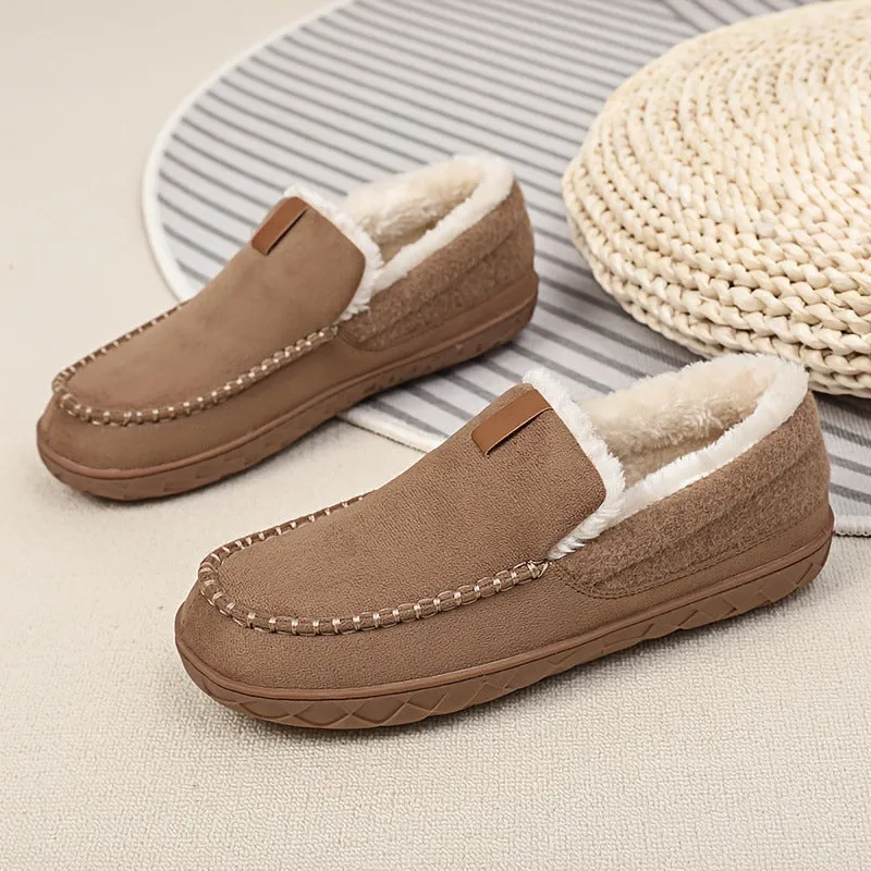 Thickened EVA home slippers for men in minimalist casual style, available in black, brown, camel, gray, US sizes 7 to 15