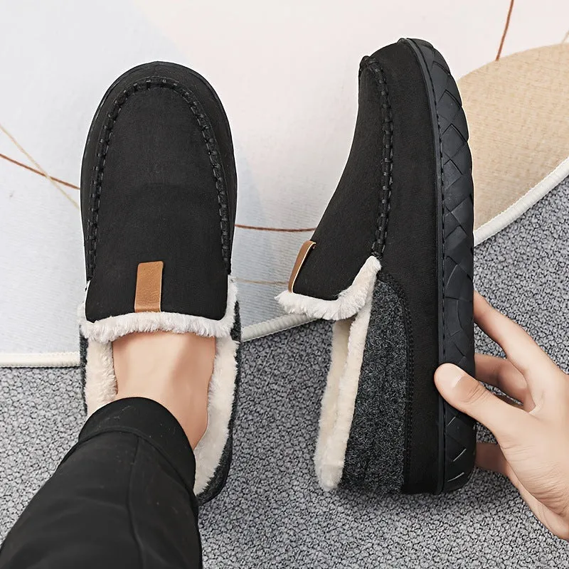 Thickened EVA home slippers for men in minimalist casual style, available in black, brown, camel, gray, US sizes 7 to 15