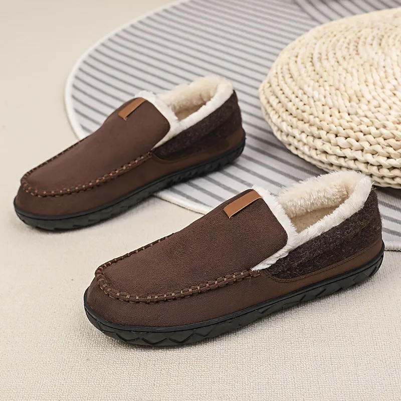 Thickened EVA home slippers for men in minimalist casual style, available in black, brown, camel, gray, US sizes 7 to 15
