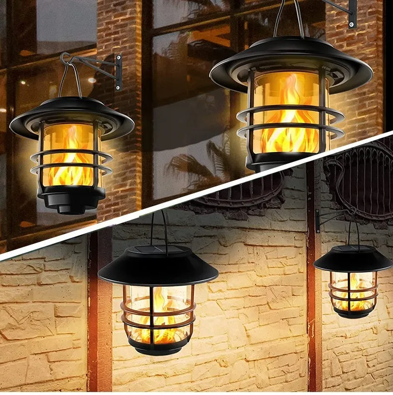 5W solar wall lamp outdoor waterproof retro copper rust colour inductive switch 150x170mm