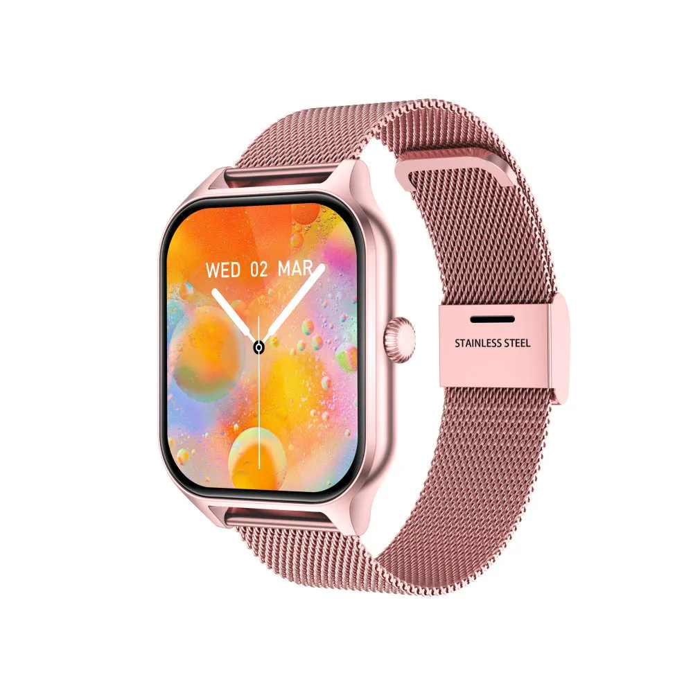 Multi-sport mode watch with custom dial, sleep monitoring, step counting, rose gold alloy case 12mm thickness gift box