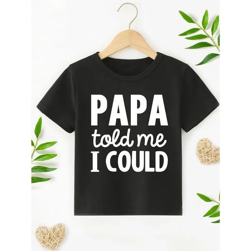 Black pure cotton short sleeve t-shirt for boys with European and American print style on white background