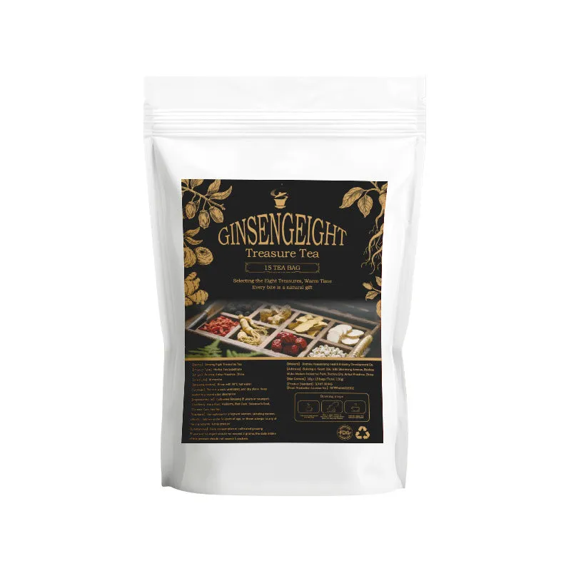 Ginseng Wubao Tea transparent bag showing 5g x 20 packs of herbal granules