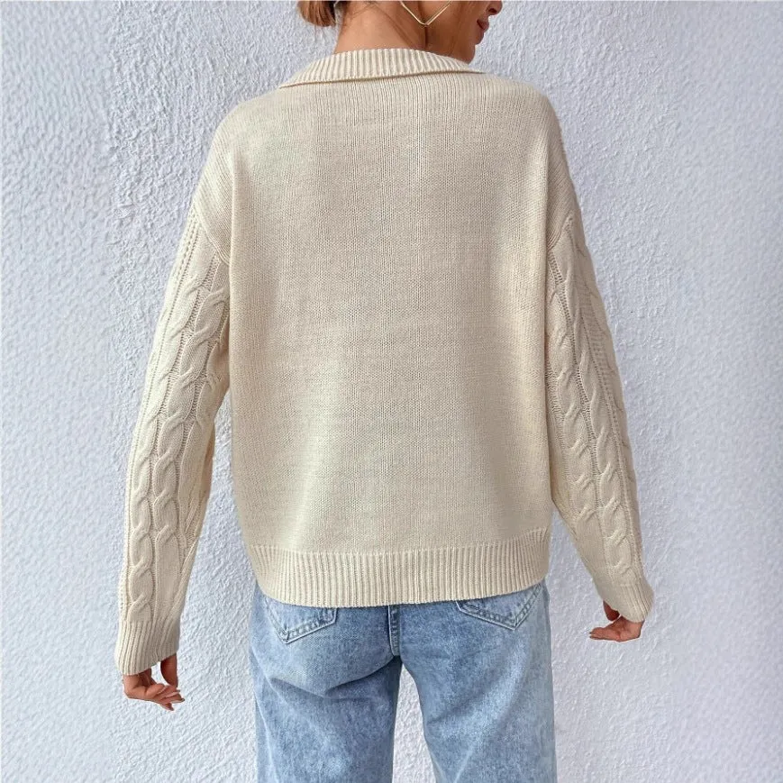 Women's twist thread knitted vest in solid apricot colour, front view, on plain background