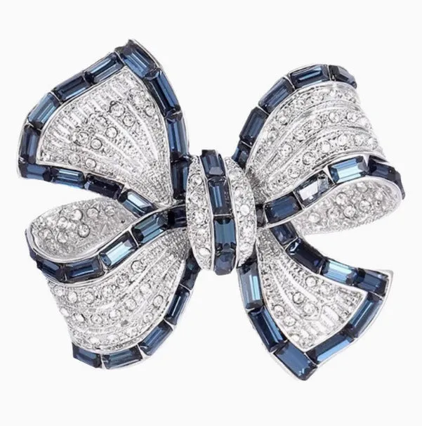 New purplish red bow alloy brooch for women with bow shape and alloy finish