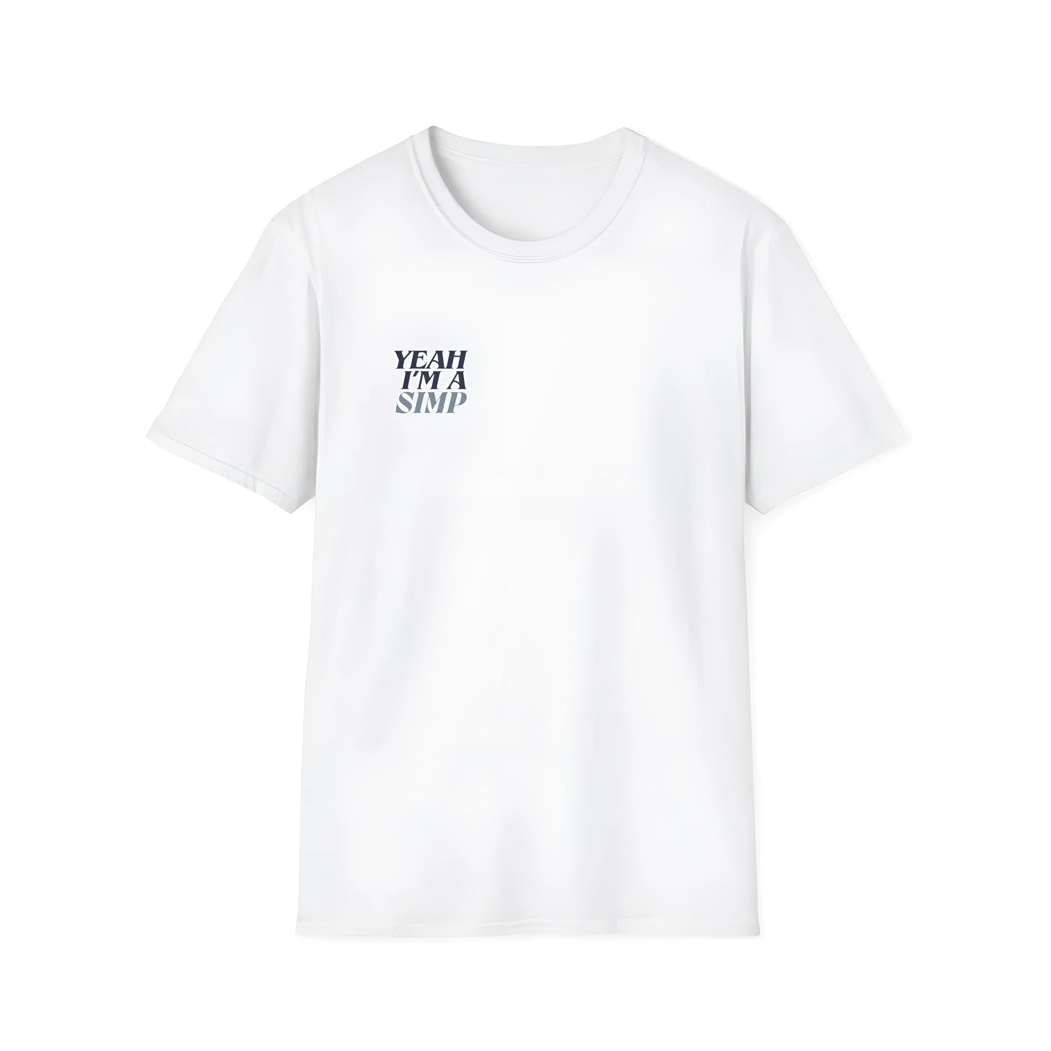 Summer loose short sleeves T-shirt for men and women round neck polyester printed top in white
