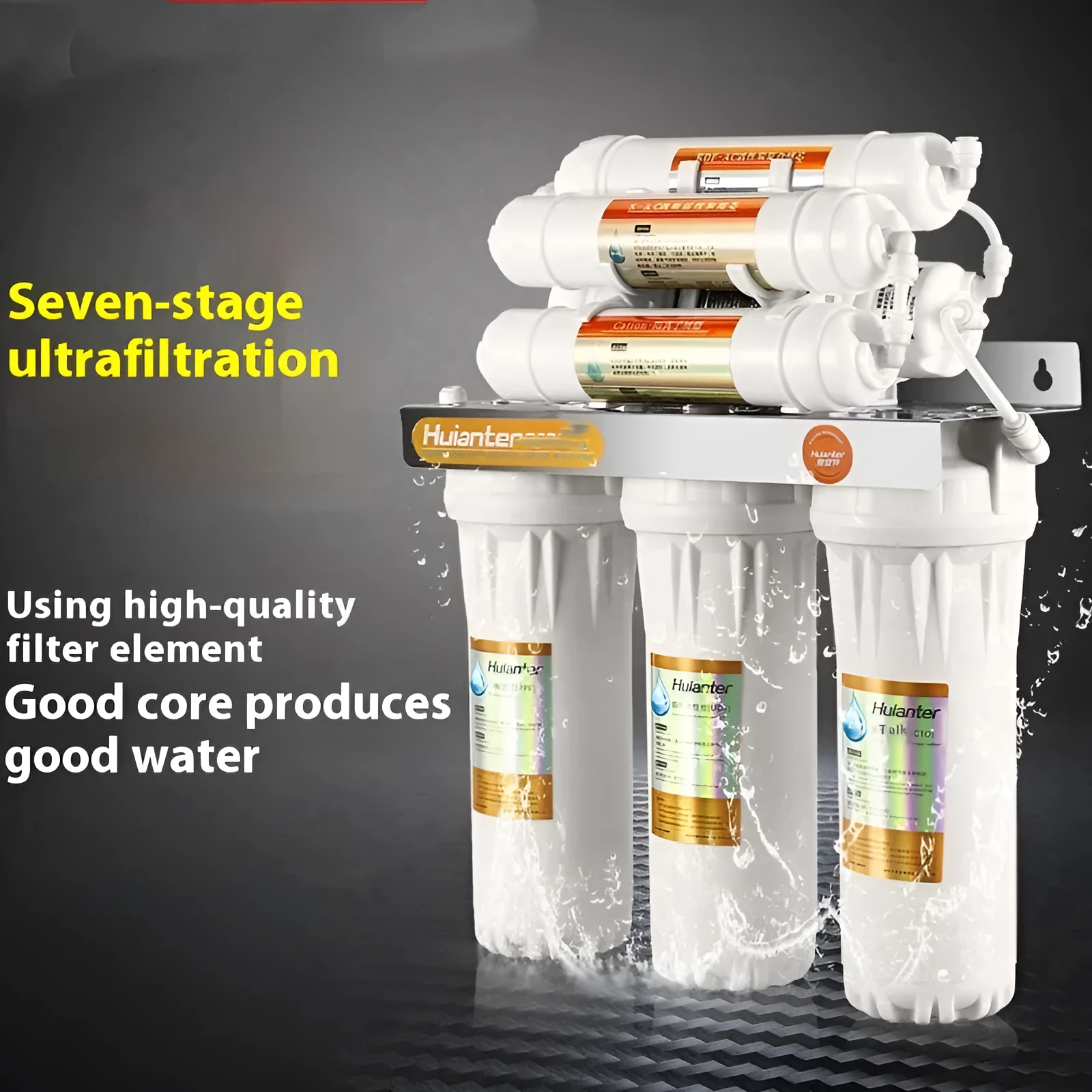 White plastic water purifier filter element cartridge for household drinking water systems