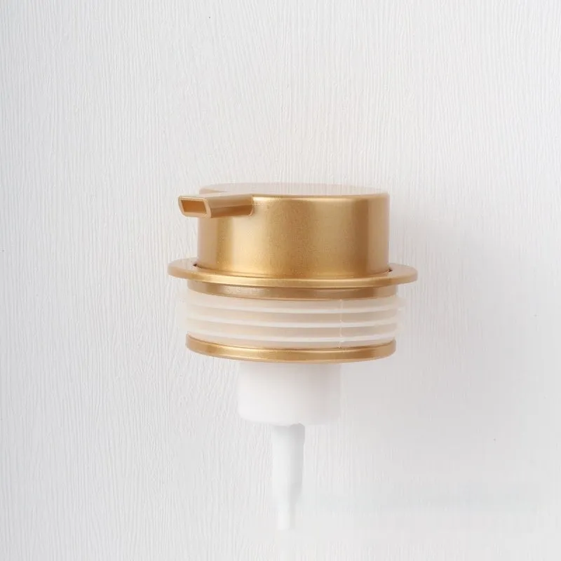 ABS plastic facial cleanser foam pump with large head in metallic finish options