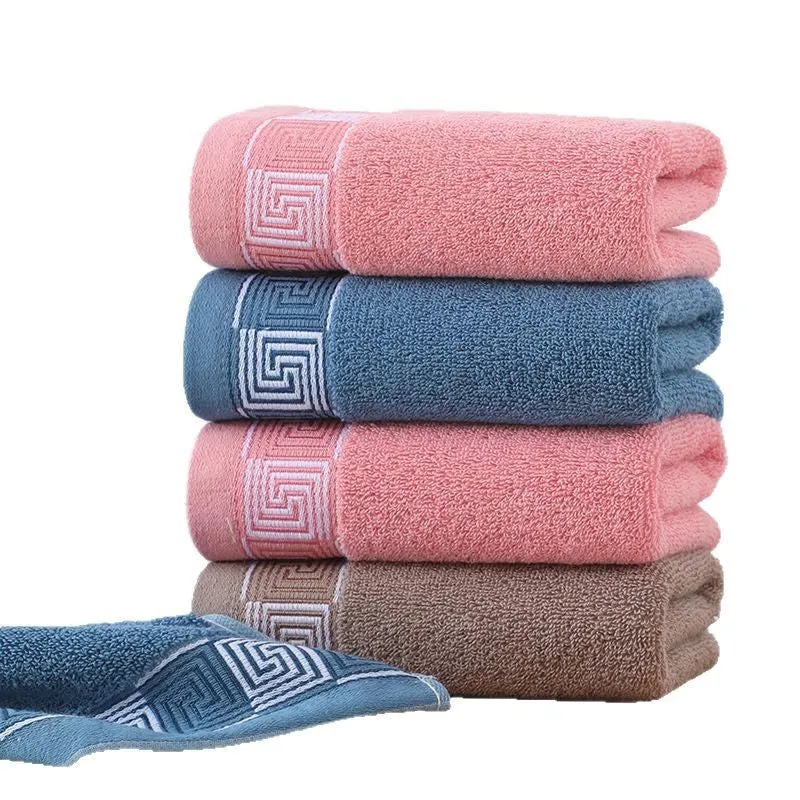Gaoyang thickened pure cotton towel individually packaged, 35x75cm, in pink colour for home face washing